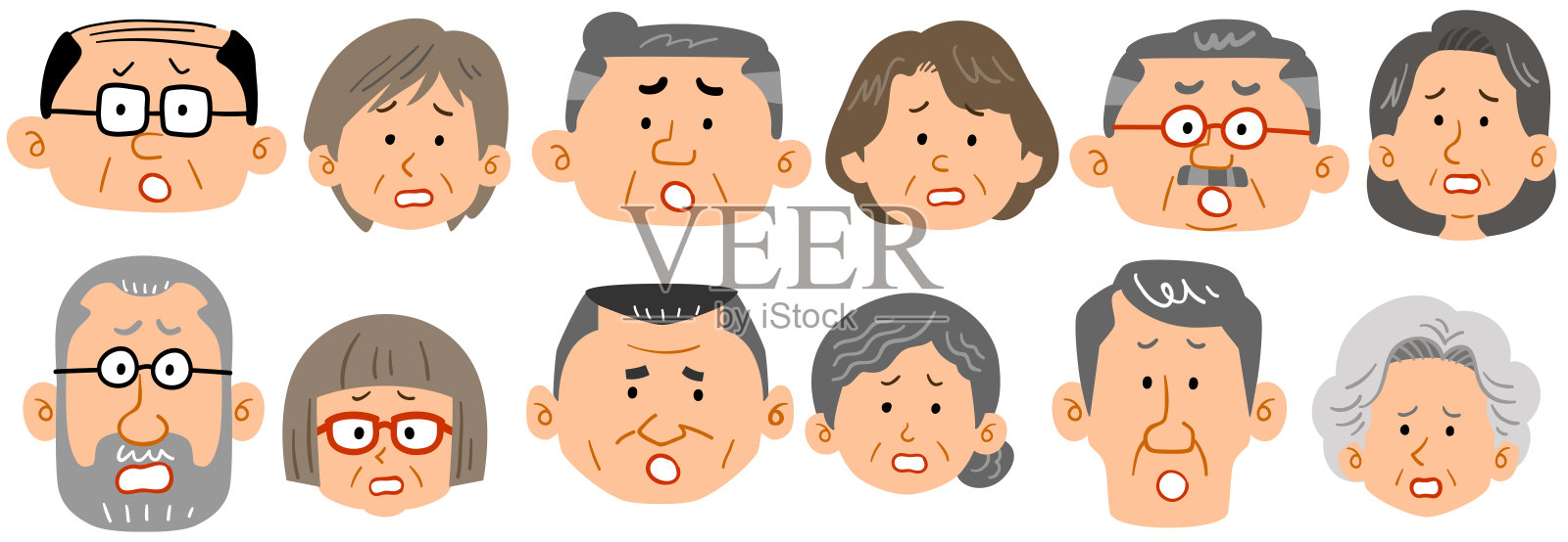 高级配对表达式的六种类型插画图片素材