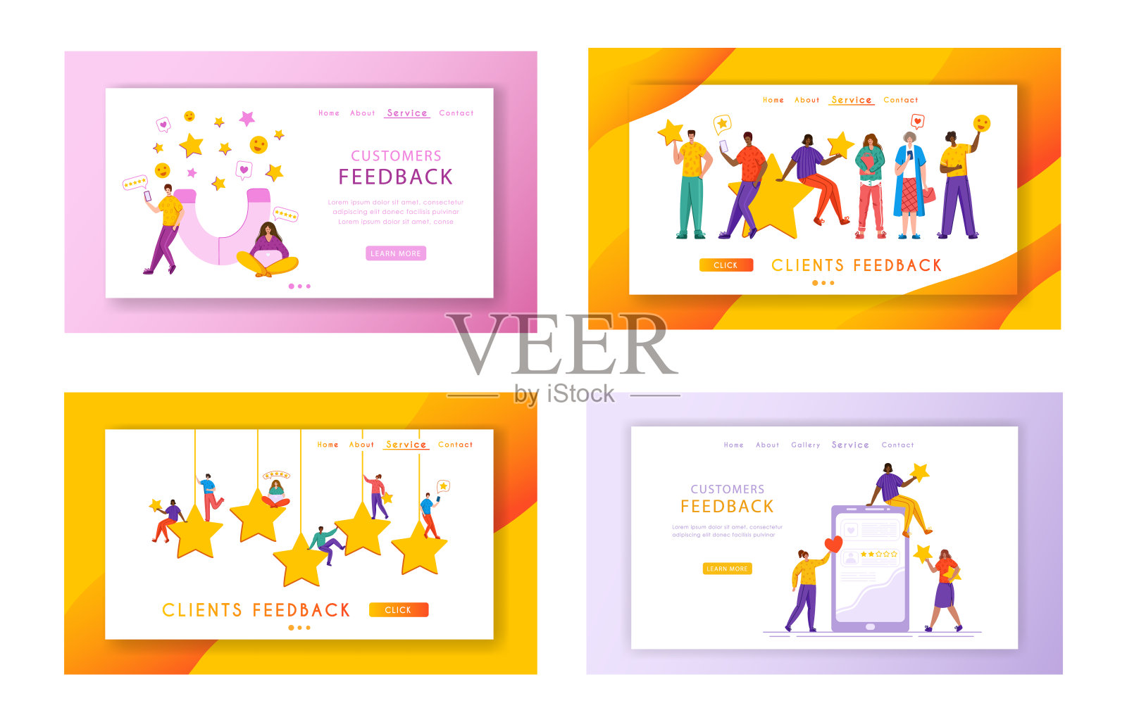 客户反馈概念-向量设计模板素材