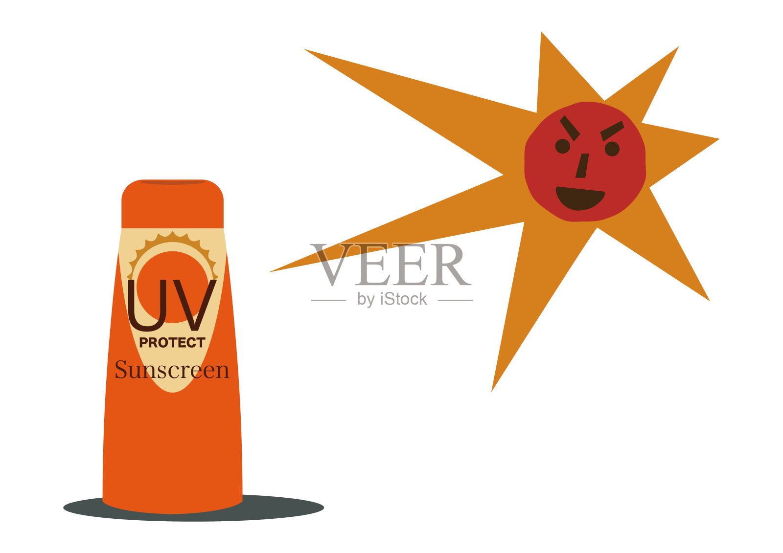 防晒霜剪贴画插画图片素材