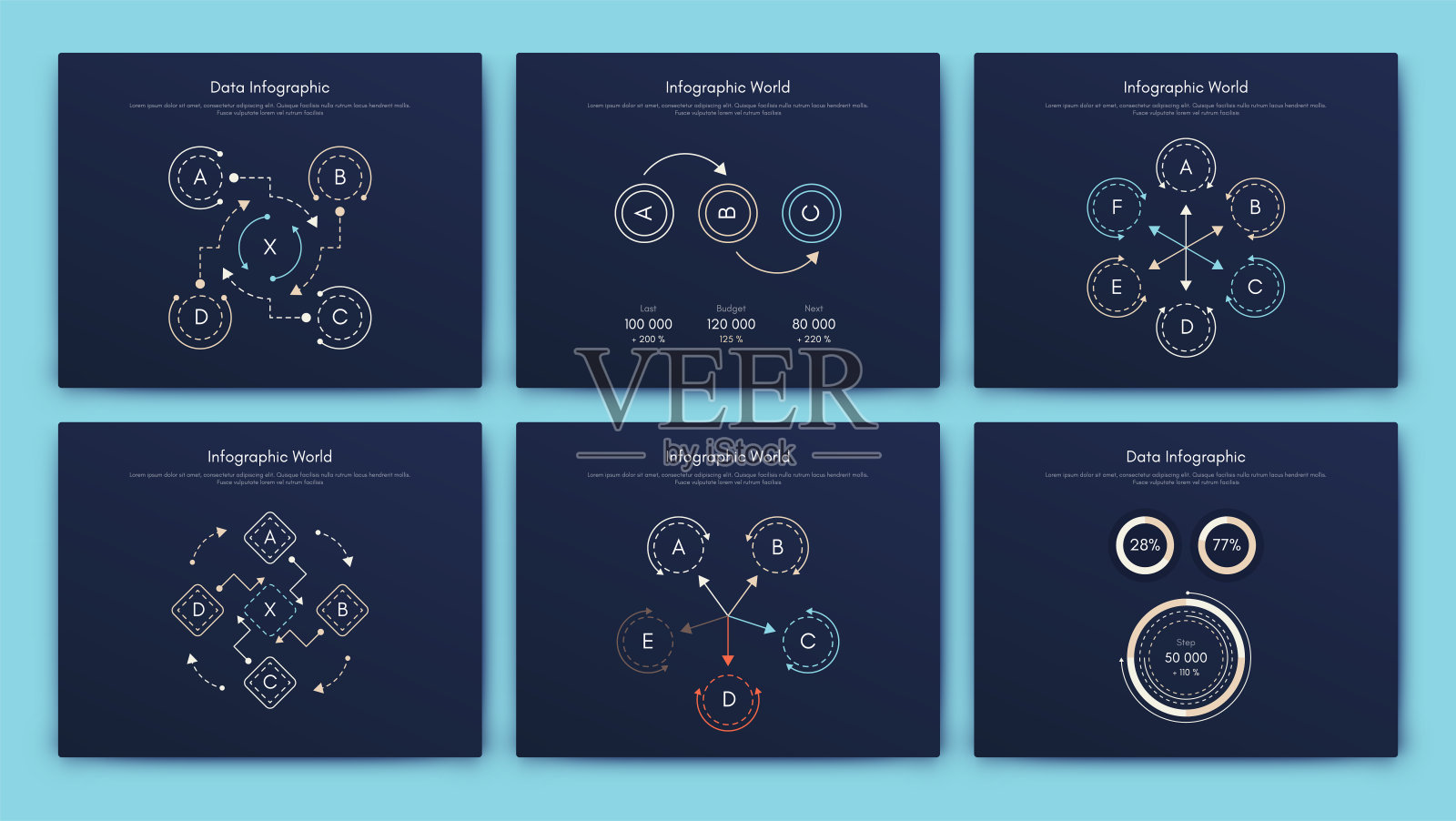 大量的信息图表元素。EPS10。股票向量插画图片素材