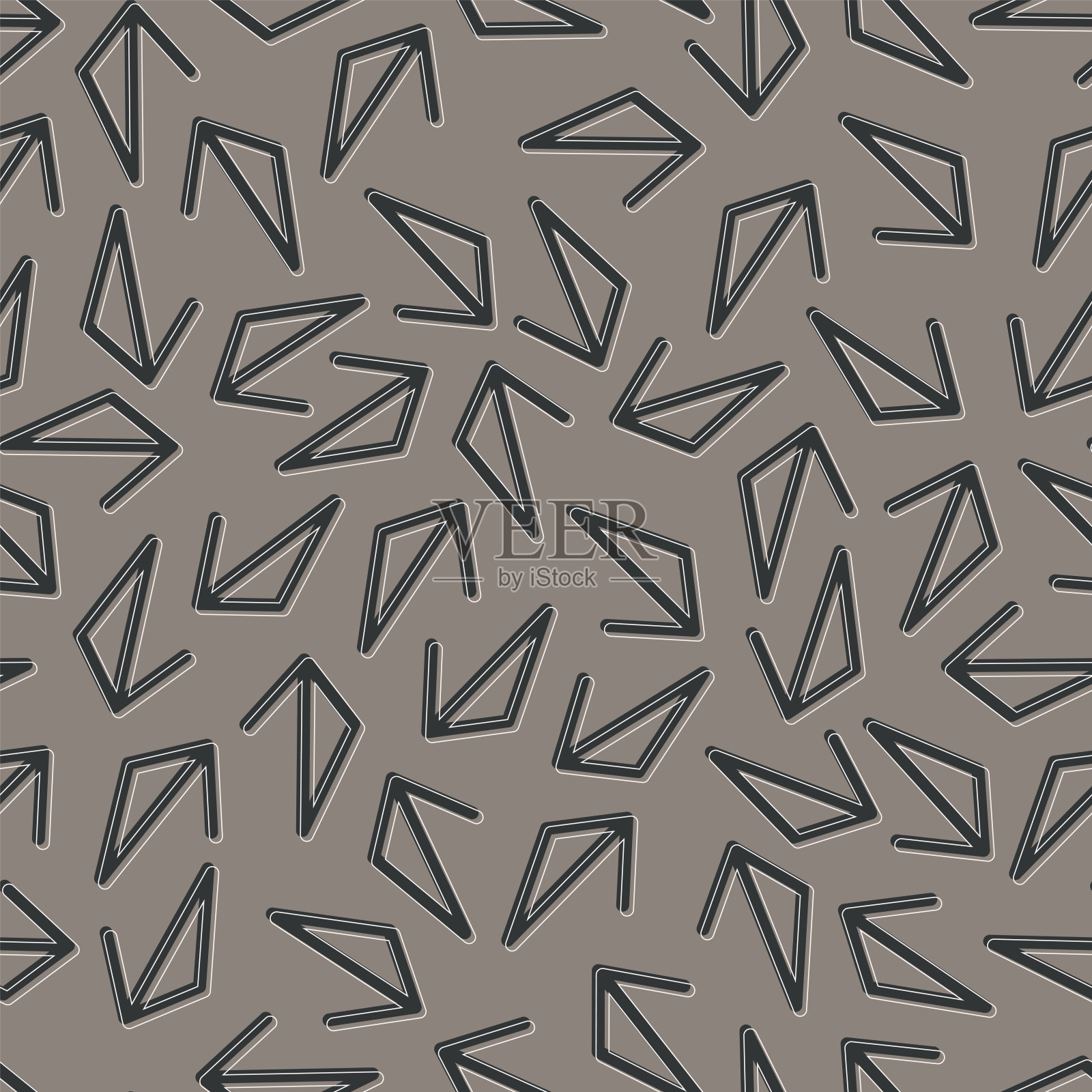 无缝模式与涂鸦元素。手绘。矢量插图。每股收益10插画图片素材