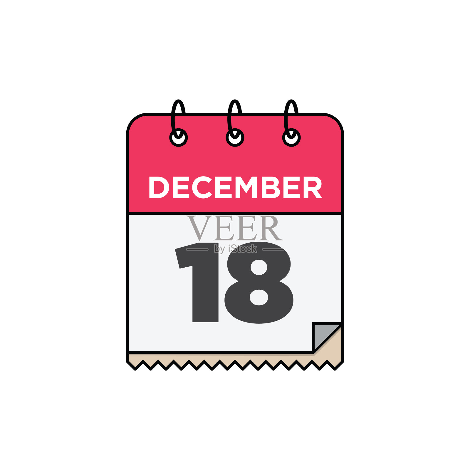 十二月日历图标股票插图插画图片素材