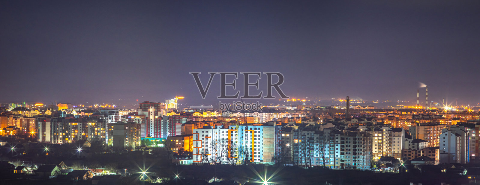 夜城全景照片摄影图片