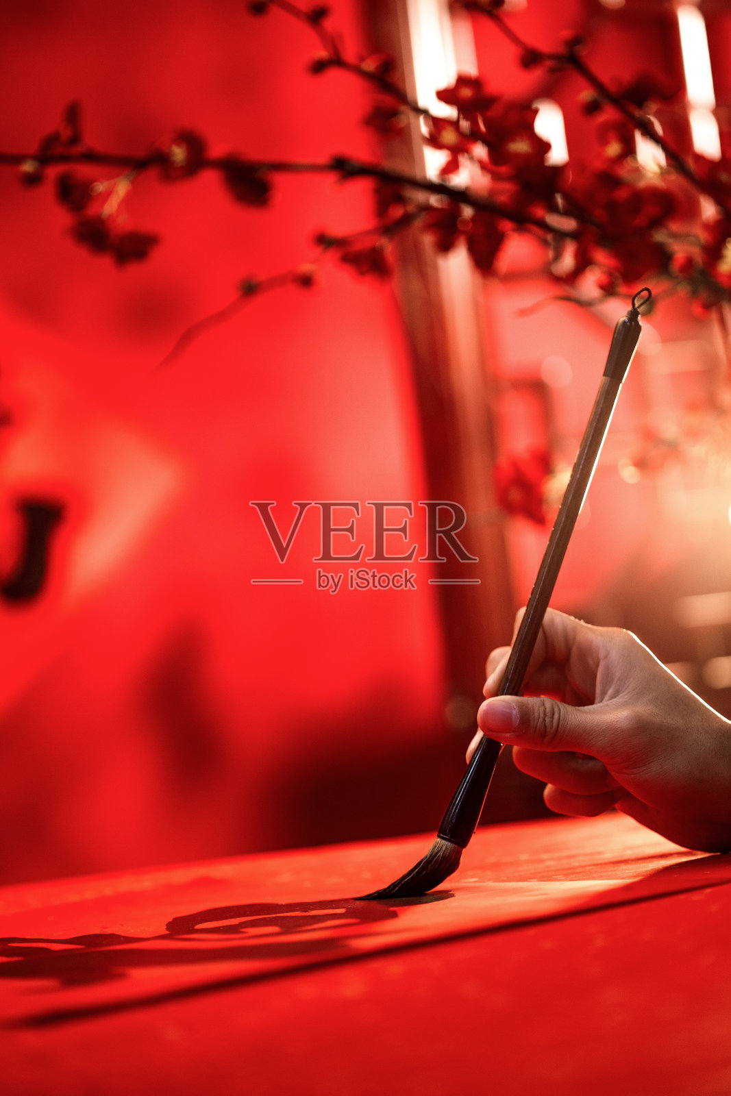 手写福字照片摄影图片