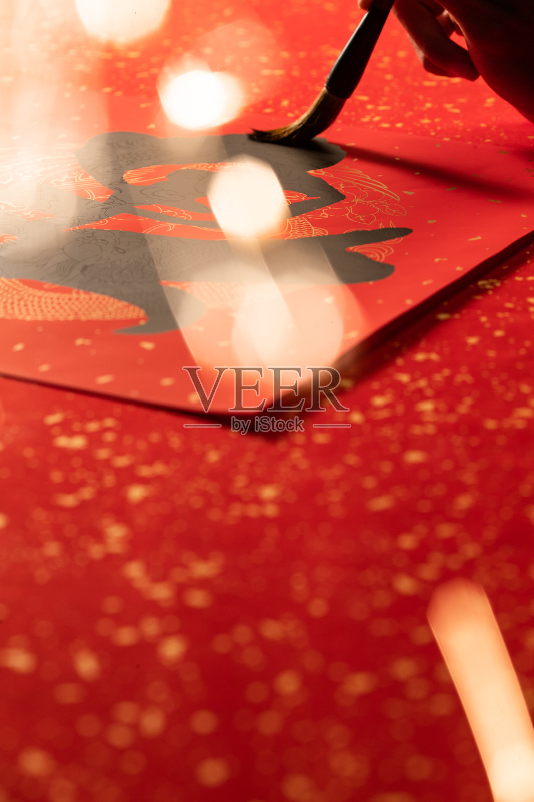 手写福字照片摄影图片