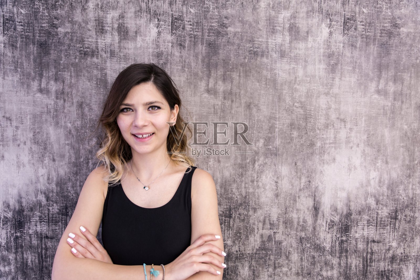 快乐的年轻女商人肖像照片摄影图片