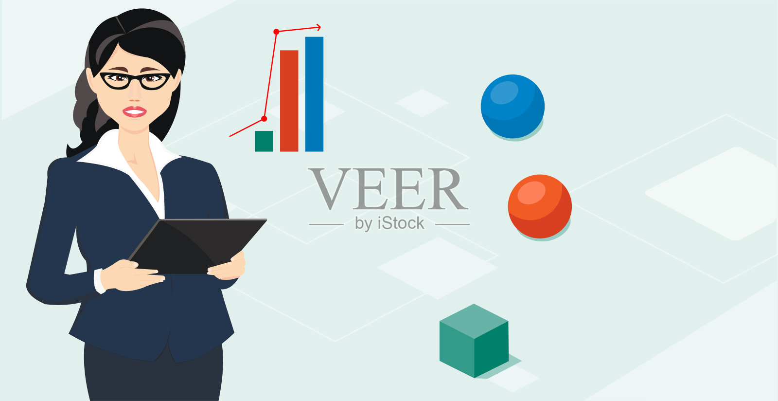 业务解决方案、几何形状、信息图插画图片素材