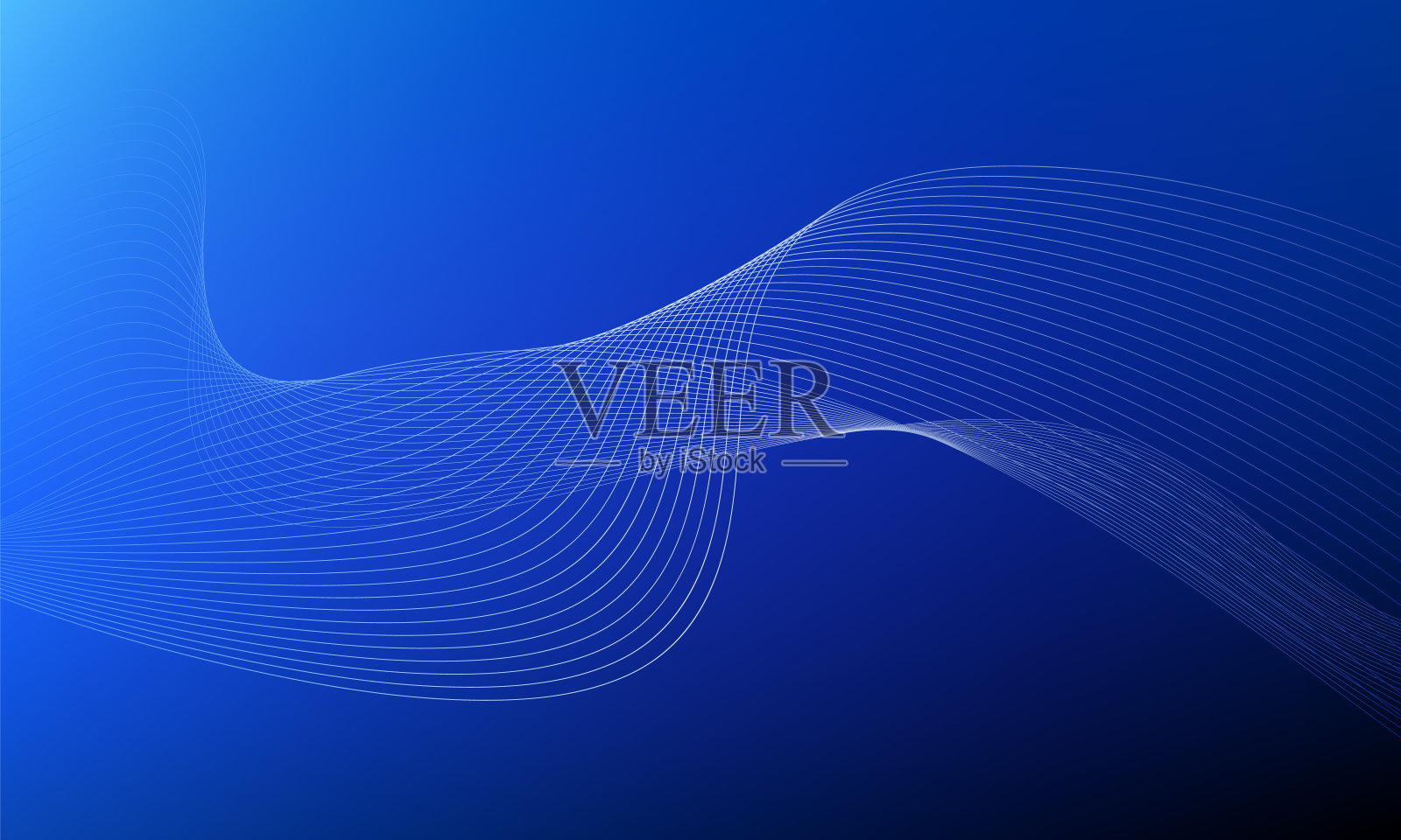 抽象的波浪元件设计。数字频率跟踪均衡器。程式化的线条艺术背景。使用混合工具创建彩色闪亮的波浪线。曲线波浪形线条，平滑条纹插画图片素材