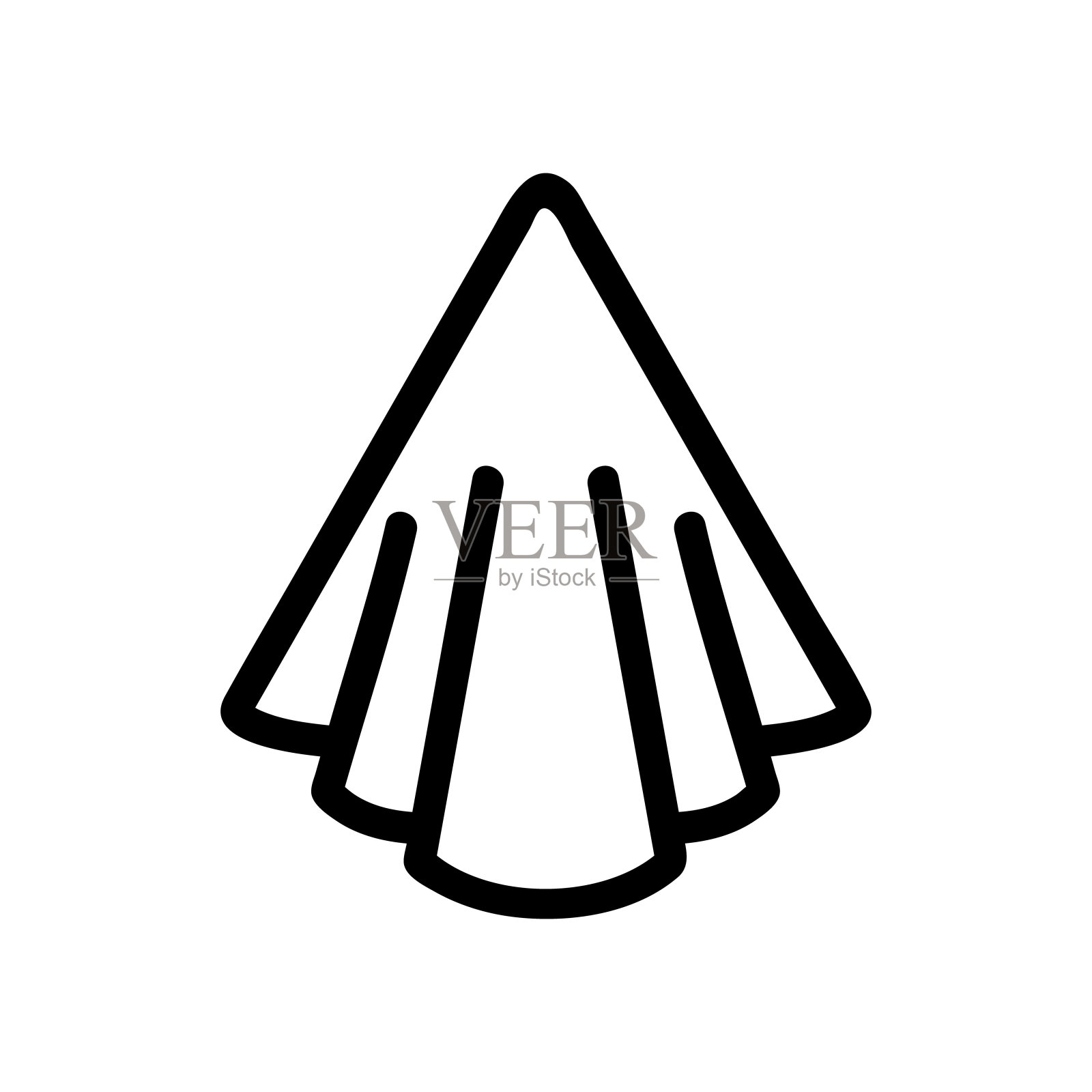 丝绸织物图标向量。孤立轮廓符号插图图标素材