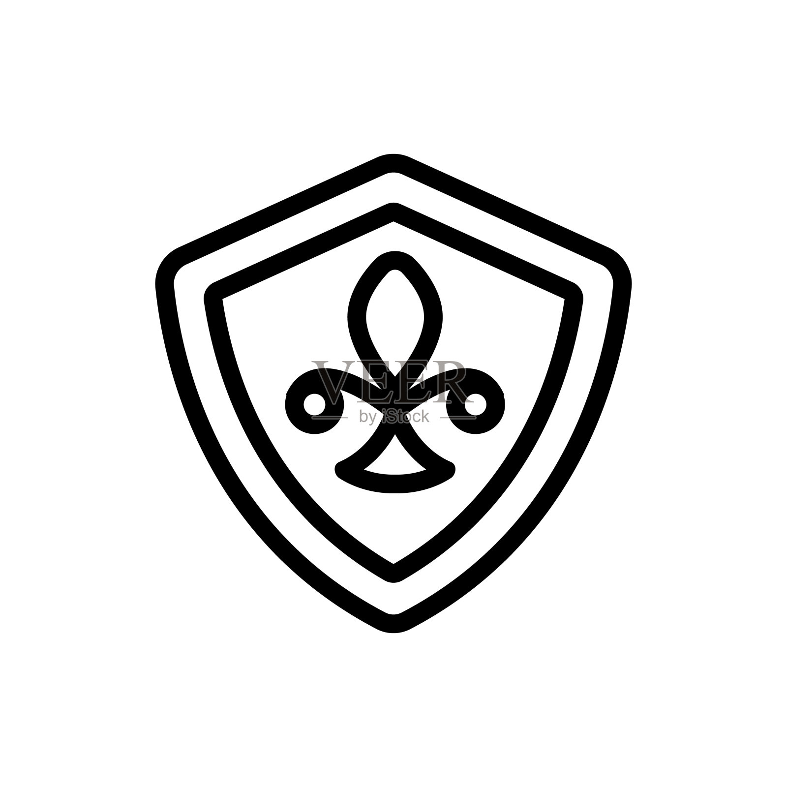 旗帜图标矢量。孤立轮廓符号插图设计元素图片