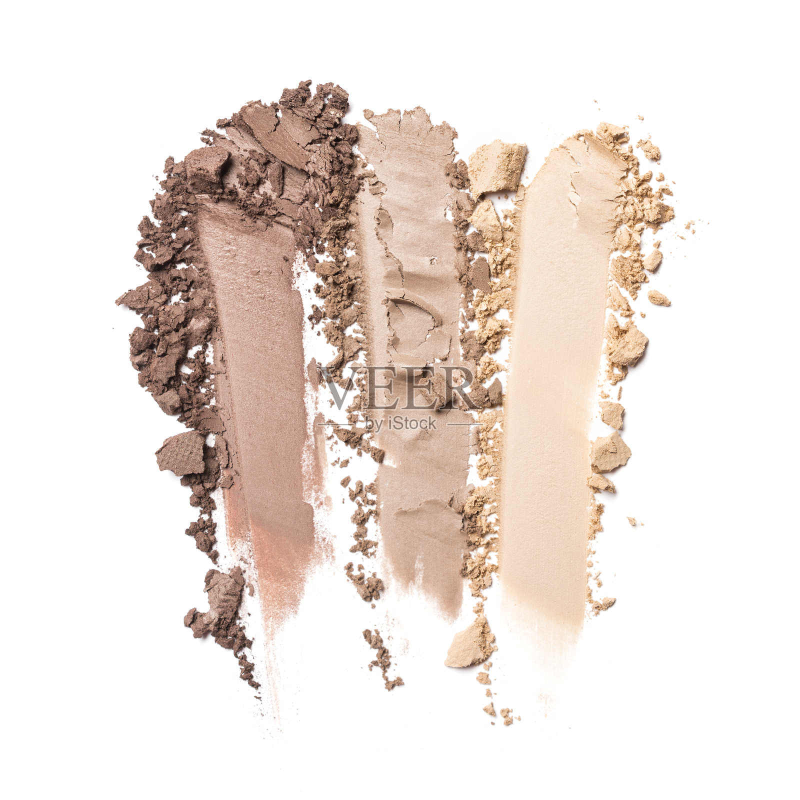 刷上米色和棕色的眼影照片摄影图片