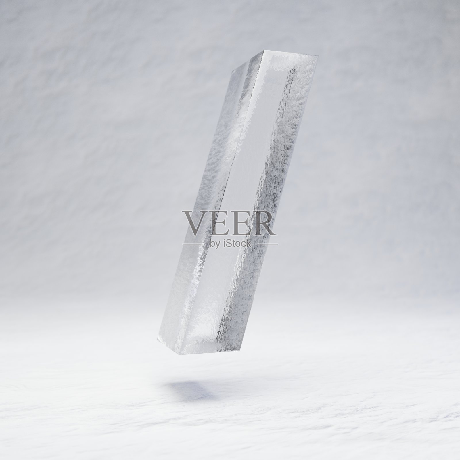 冰向前斜线符号在雪的背景。照片摄影图片