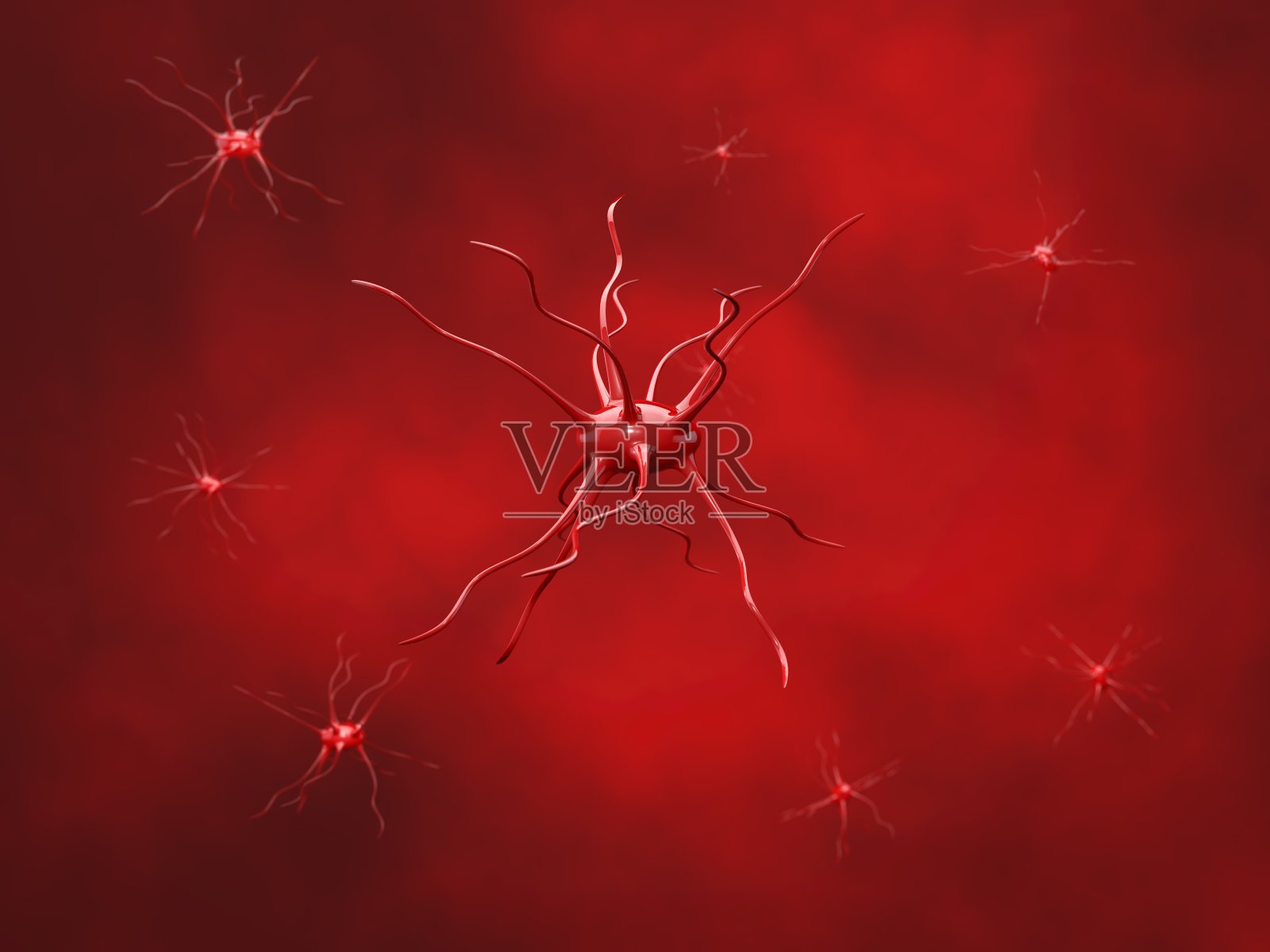 病毒传染病病原体的抽象图象。照片摄影图片