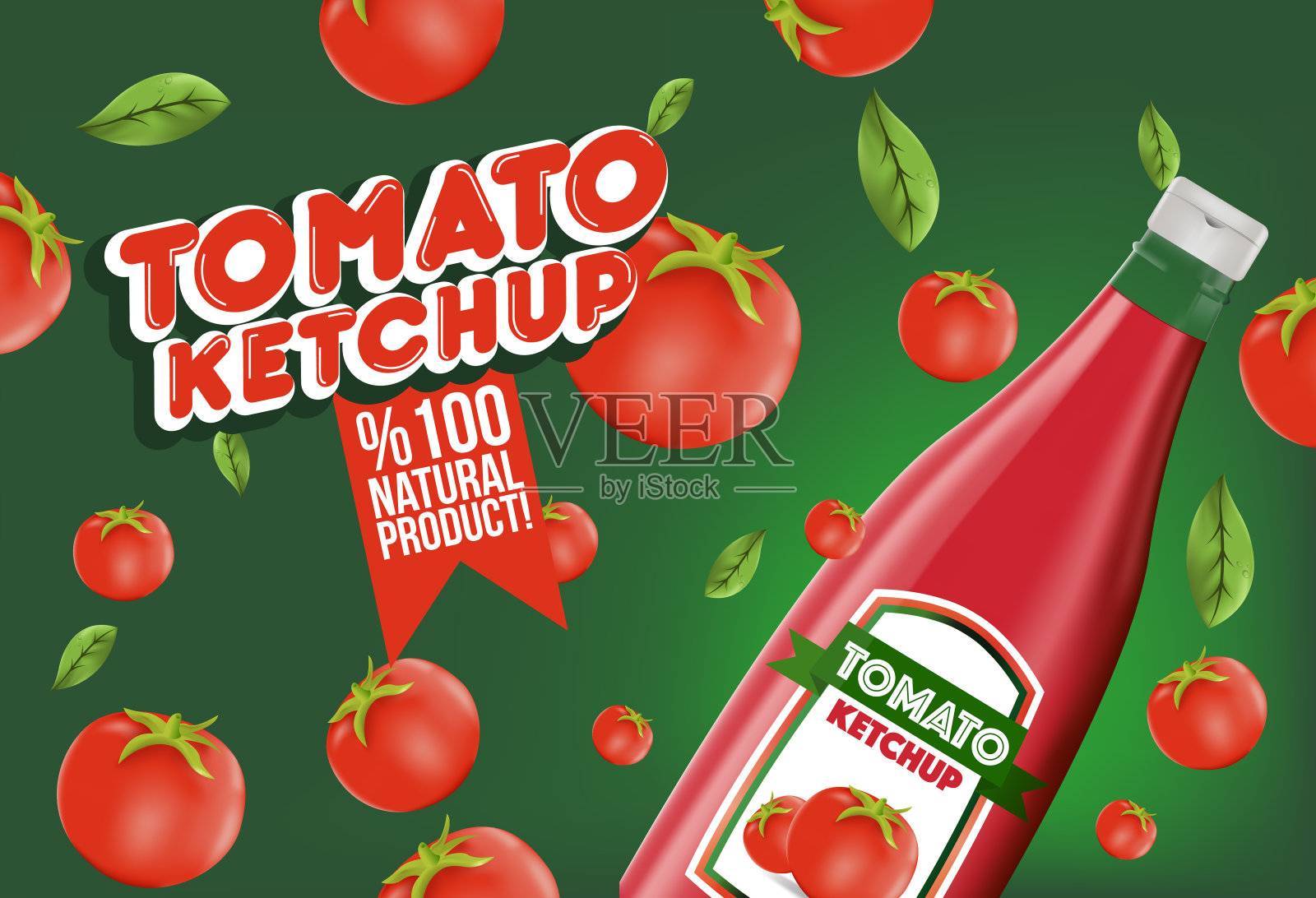 番茄酱广告工作插画图片素材