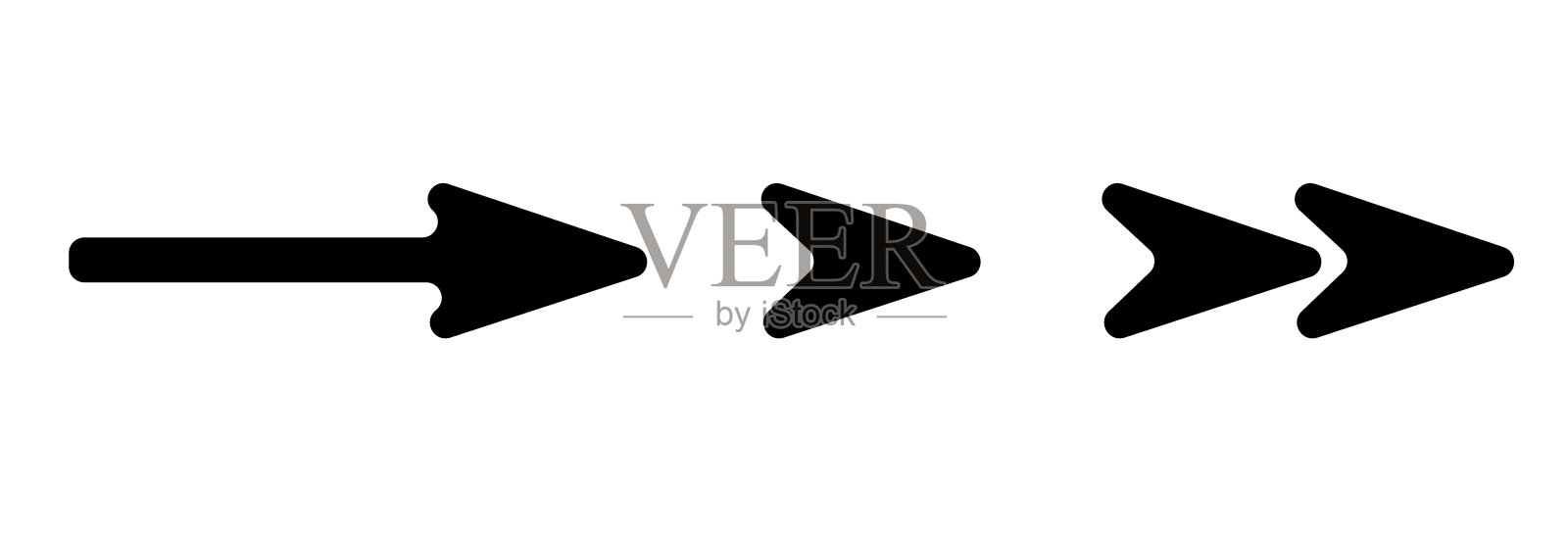 设置黑色矢量箭头隔离在白色上。箭头图标集。矢量箭头图标。箭头矢量插图收集。设计元素图片