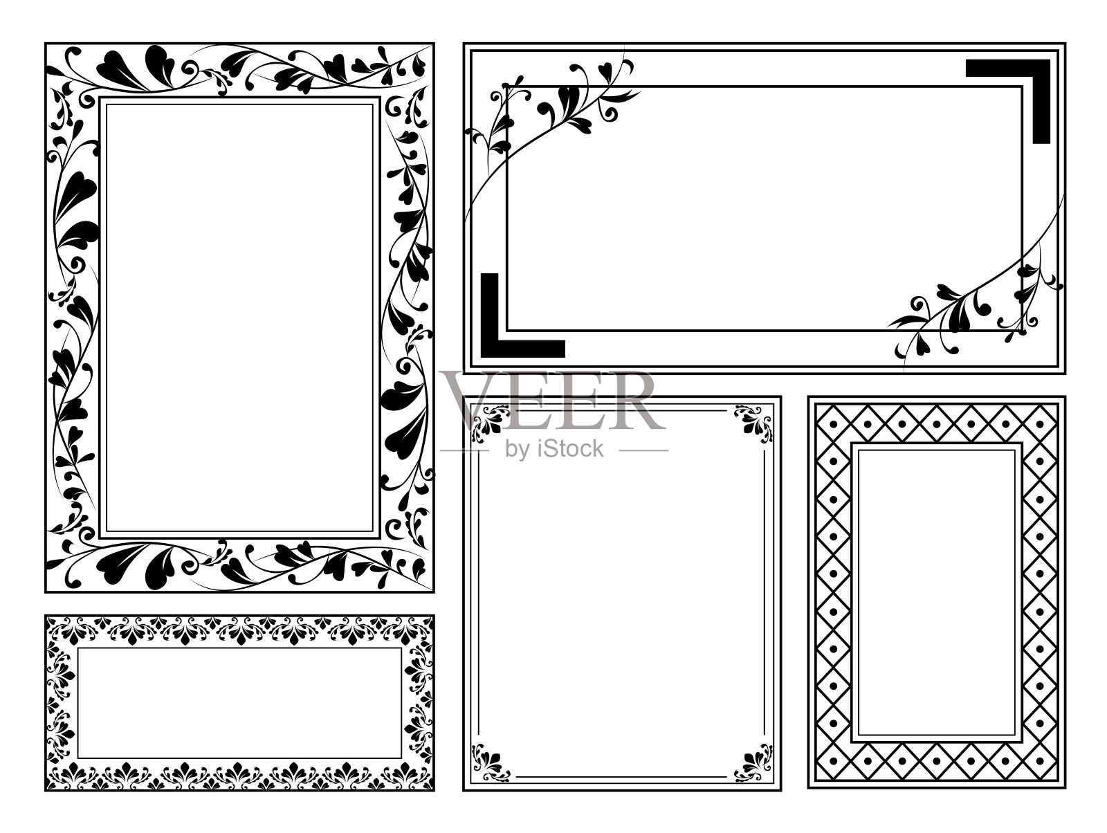 优雅的矢量框架插画图片素材
