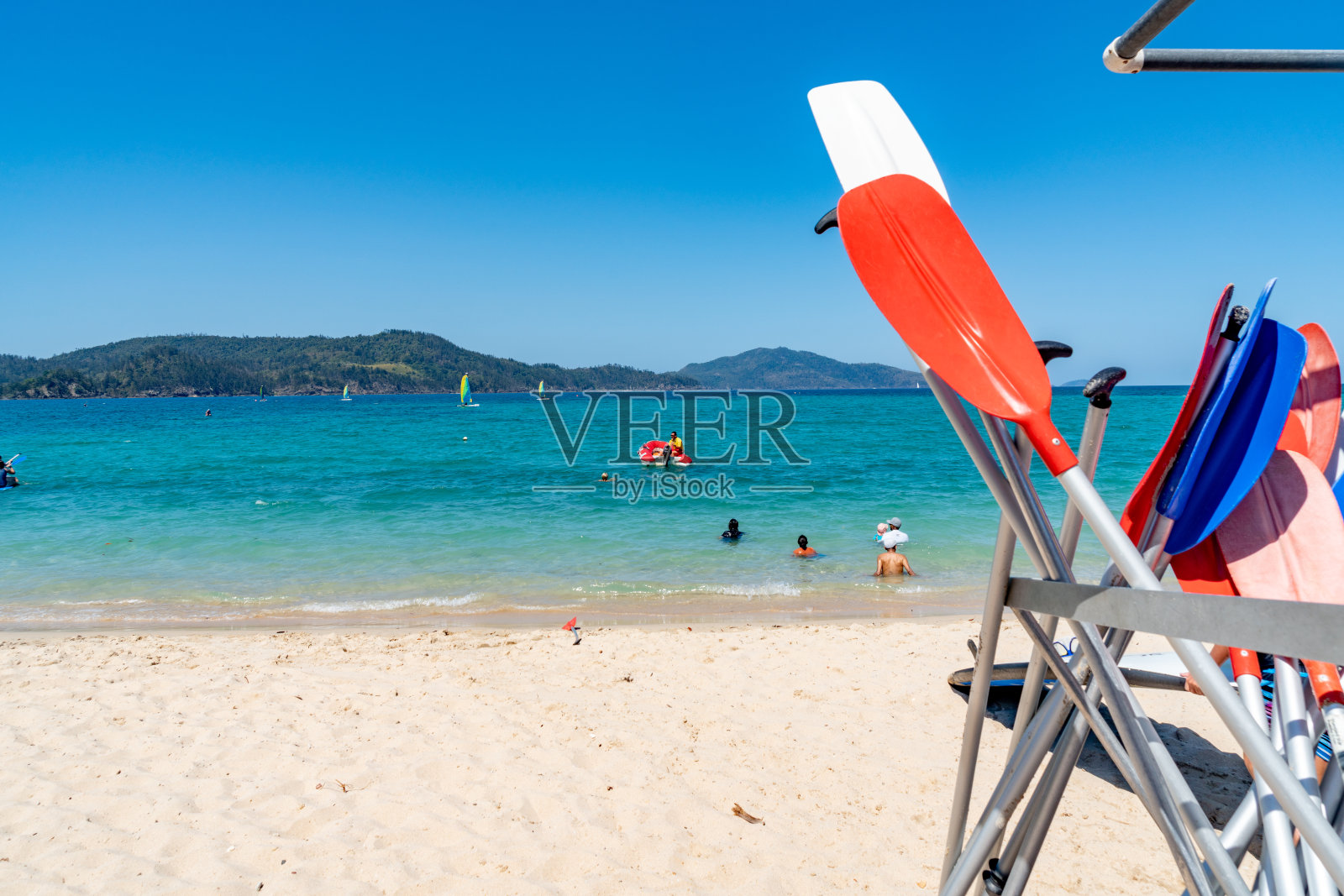 澳大利亚汉密尔顿岛的凯兹耶海滩照片摄影图片