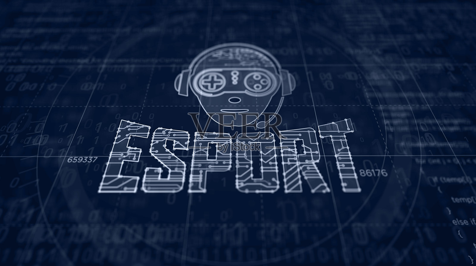 电子竞技游戏与玩家符号未来的草图照片摄影图片