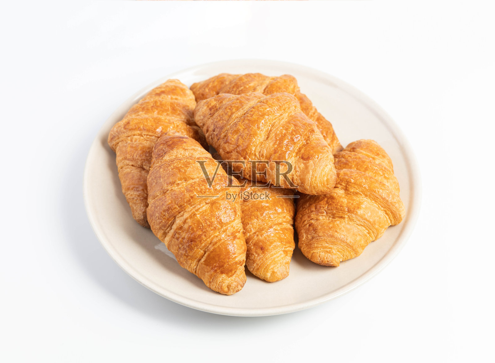 羊角面包孤立的白色背景照片摄影图片