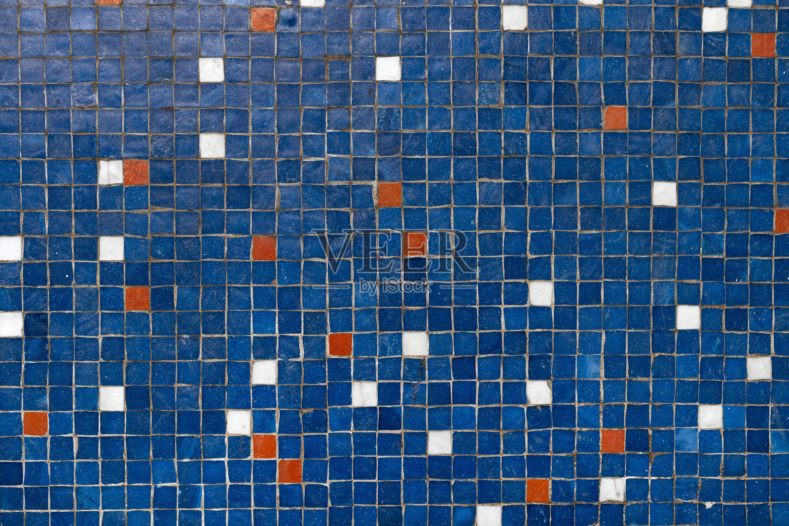 蓝色方形马赛克图案照片摄影图片