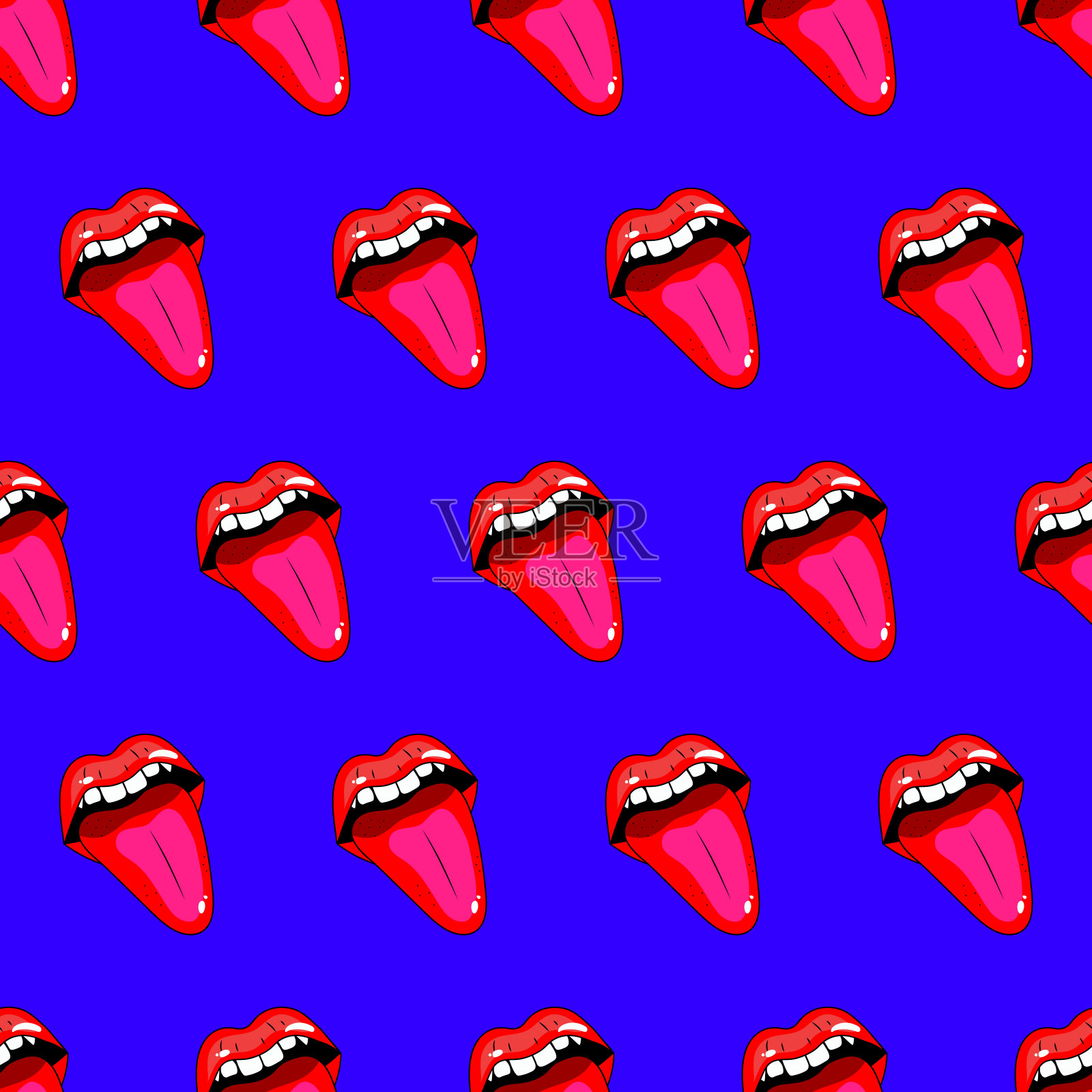 无缝的蓝色模式插画图片素材