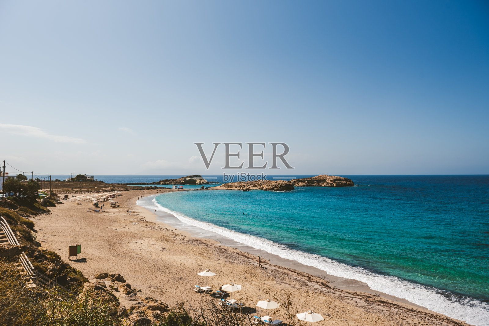 卡尔帕索斯岛莱夫科斯海滩的北部海湾照片摄影图片