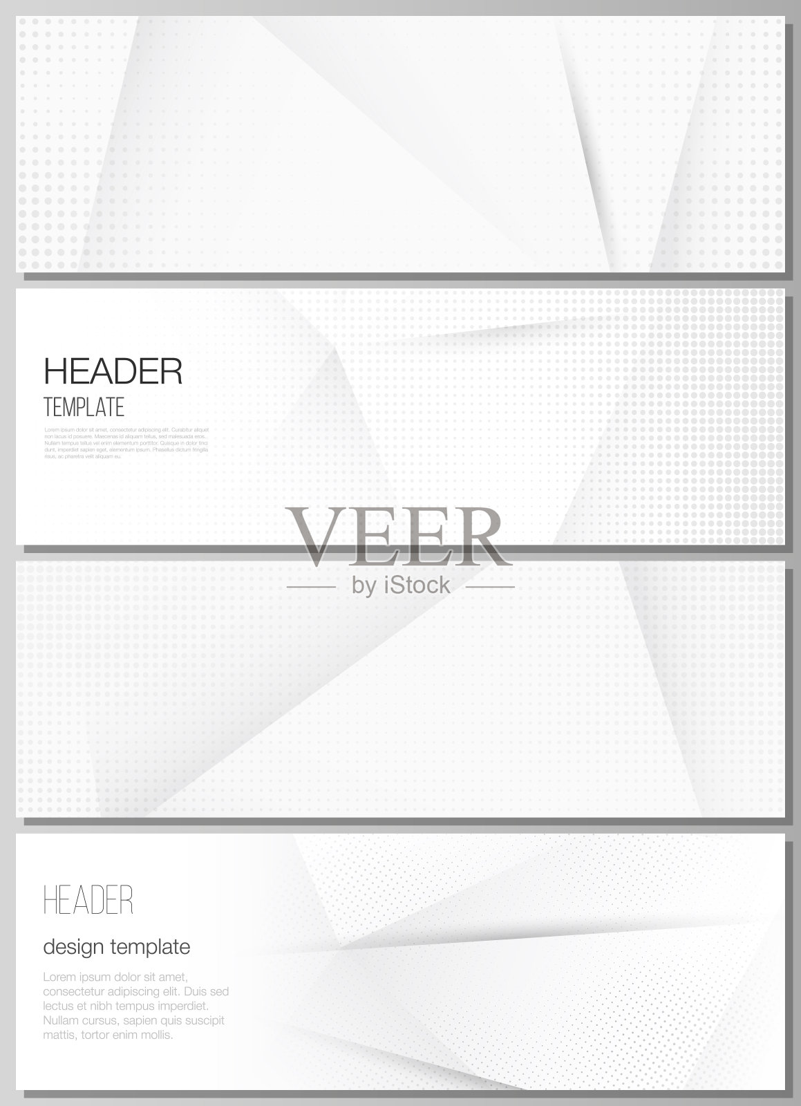 矢量布局的标题，旗帜设计模板的网站页脚设计，水平传单设计，网站标题背景。半色调虚点背景与灰点，抽象梯度背景插画图片素材