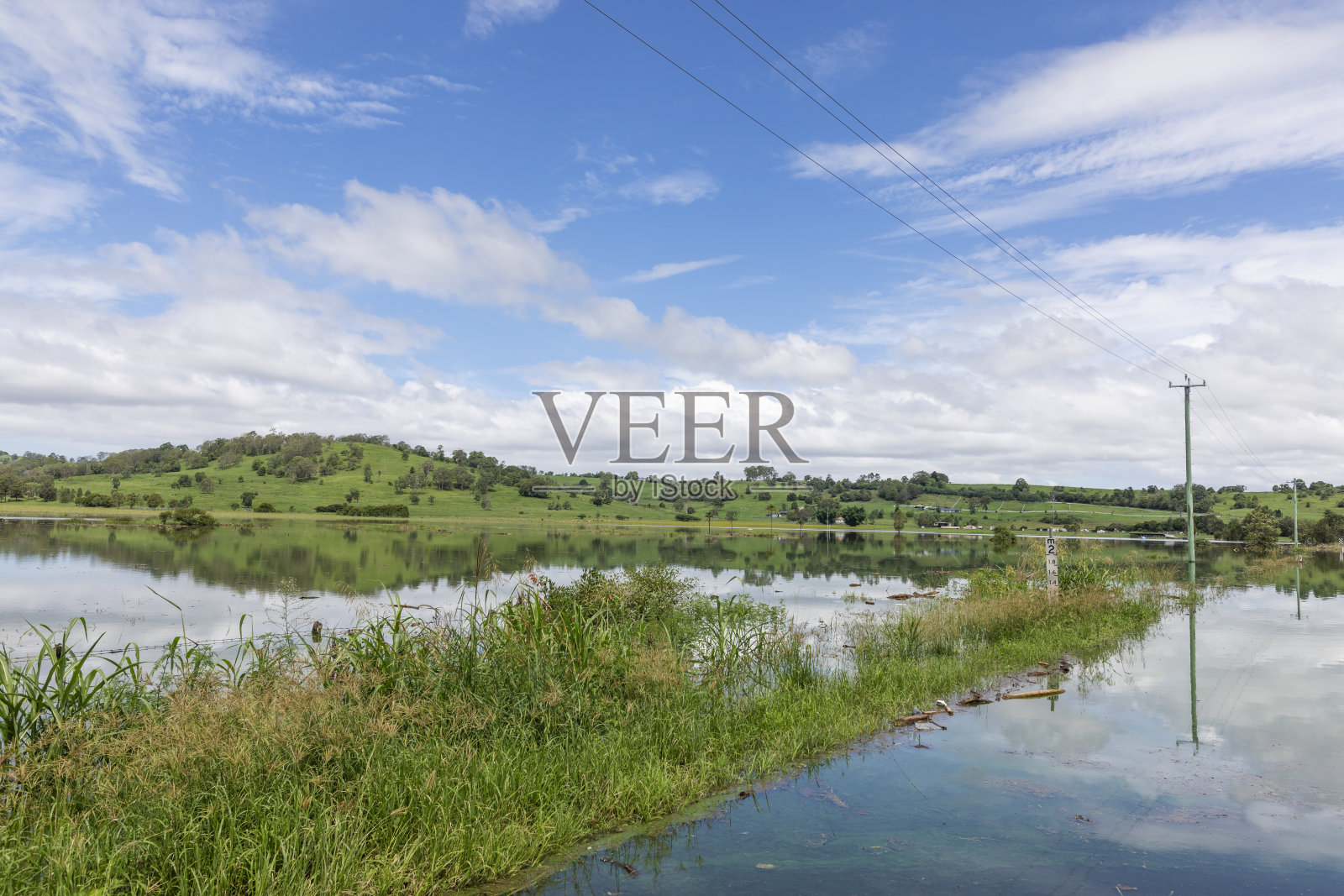 新南威尔士州利斯莫尔附近的洪水照片摄影图片