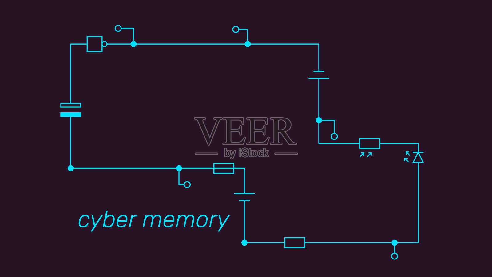 电子电路方案。技术的概念。向量。插画图片素材
