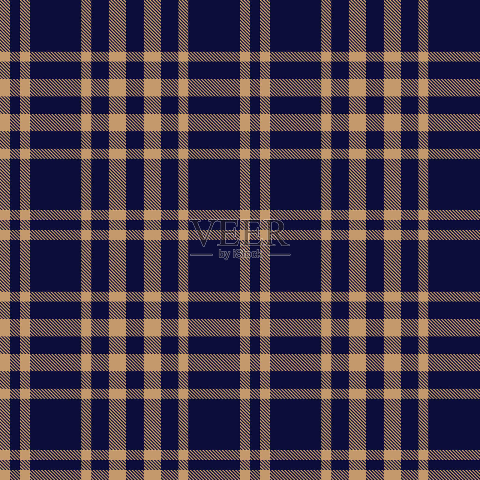 彩色经典现代格子呢无缝印花/图案向量插画图片素材