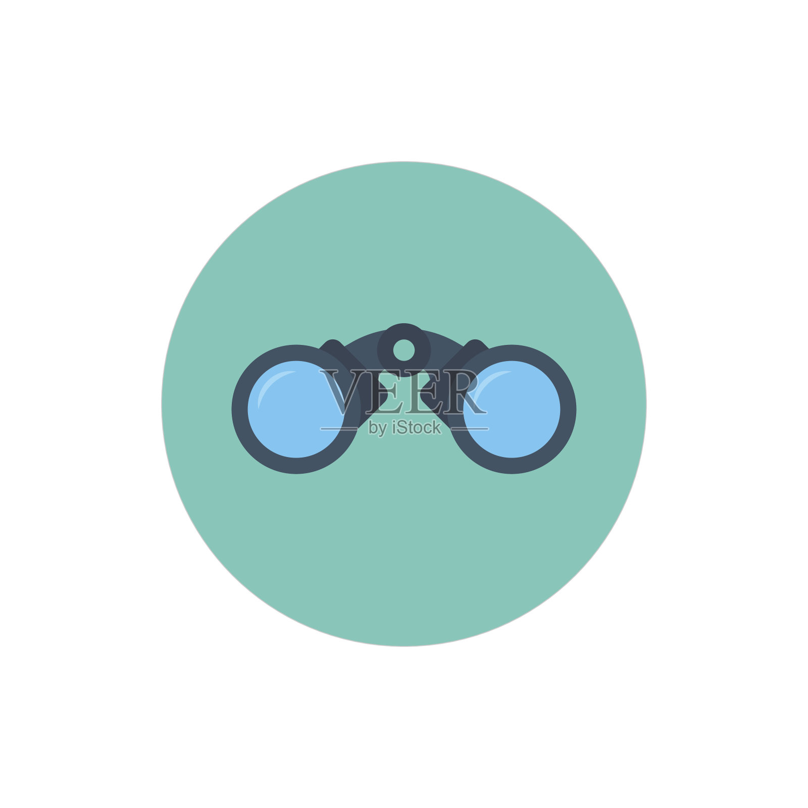 双目矢量平面图标风格插图EPS 10插画图片素材