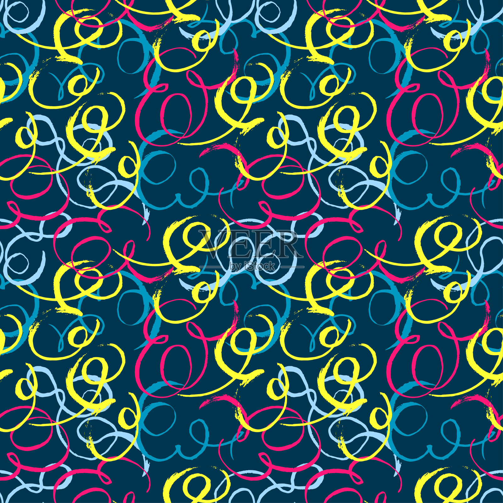 无缝的笔触插画图片素材