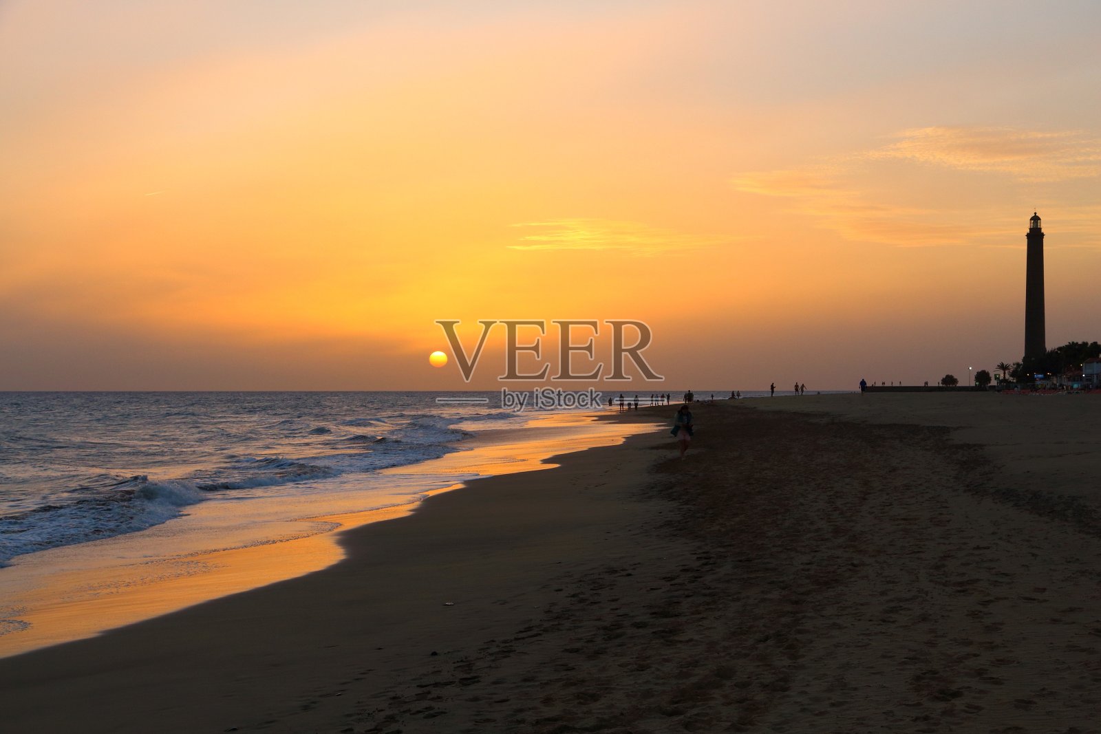 格兰卡纳利亚灯塔照片摄影图片