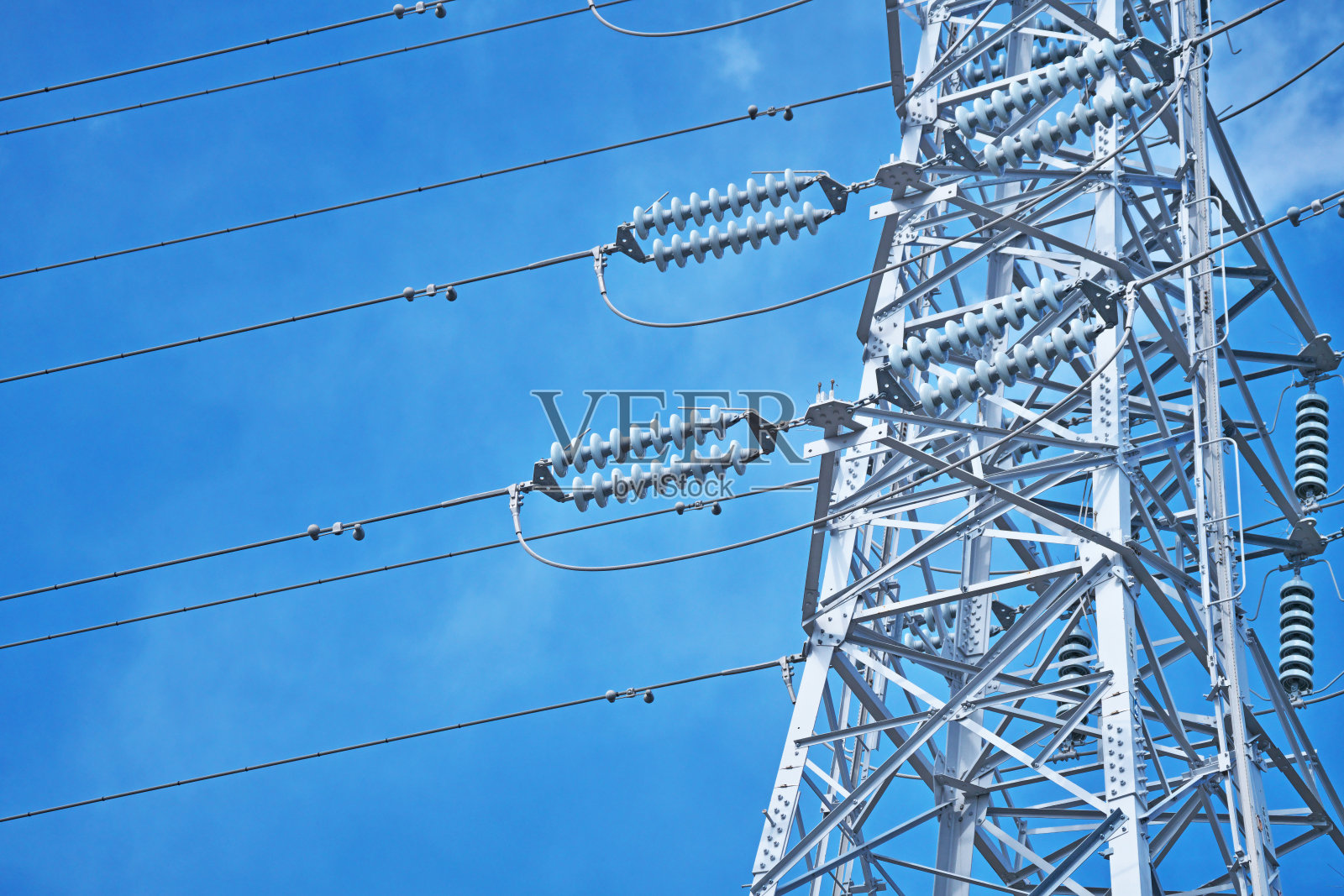 输电线路和绝缘子照片摄影图片