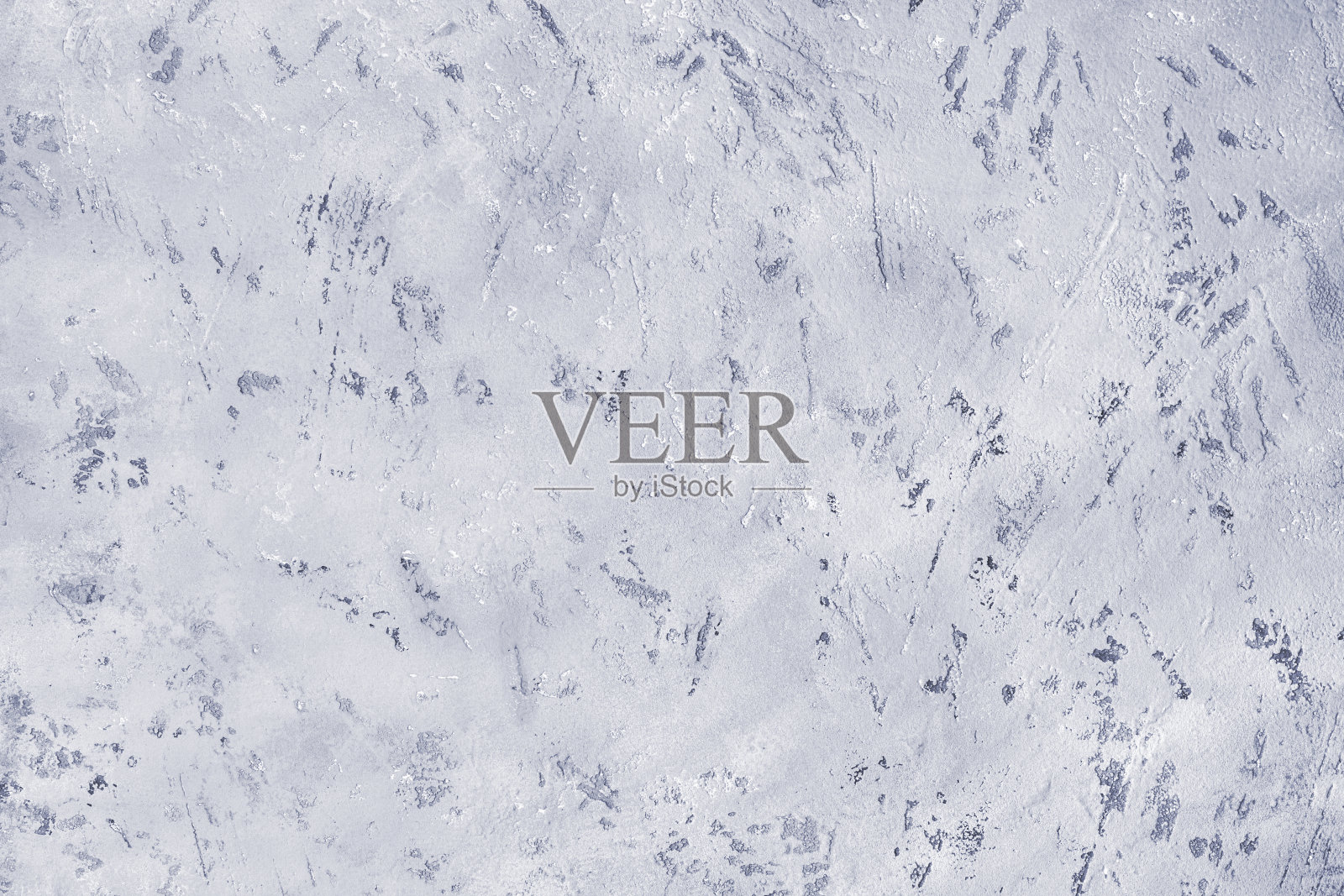 蓝色斑点划伤背景近景，灰色粗糙的水泥纹理背景，灰色垃圾纹理墙，浅色板与深色颗粒，装饰大理石石材表面墙纸，复制空间照片摄影图片