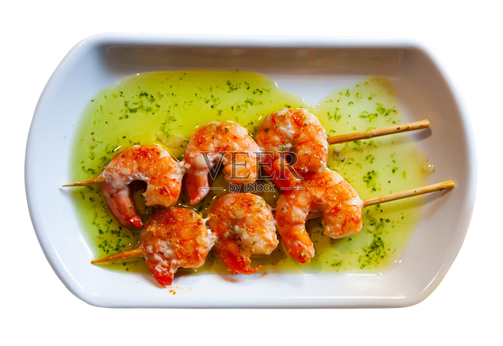 烤虾串。日本食品照片摄影图片