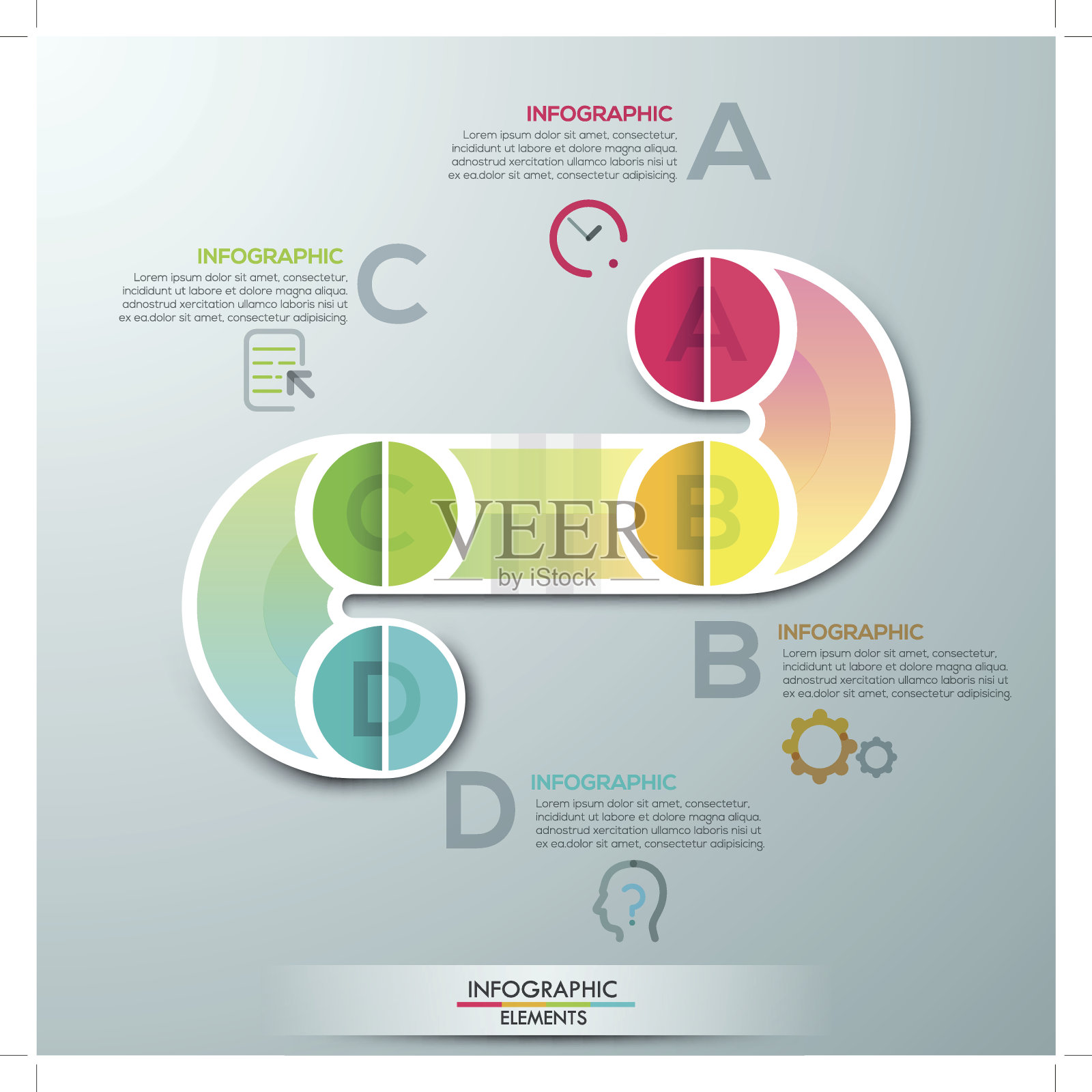 现代信息图形选项横幅插画图片素材