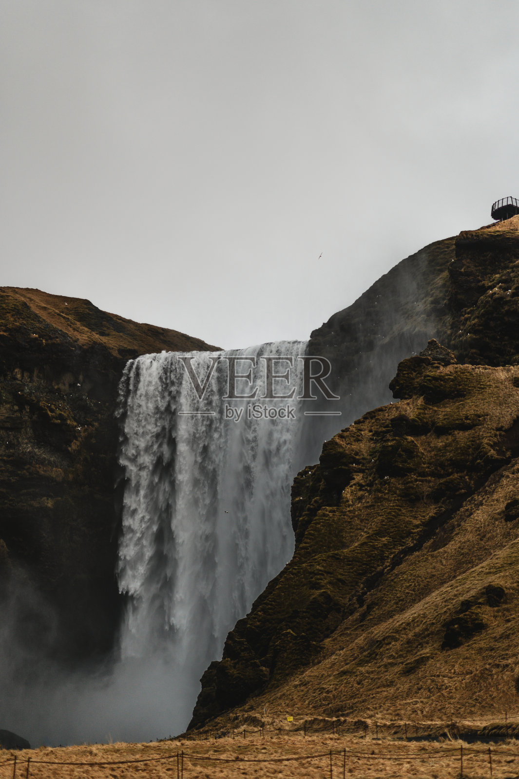 冰岛的Skogafoss瀑布照片摄影图片