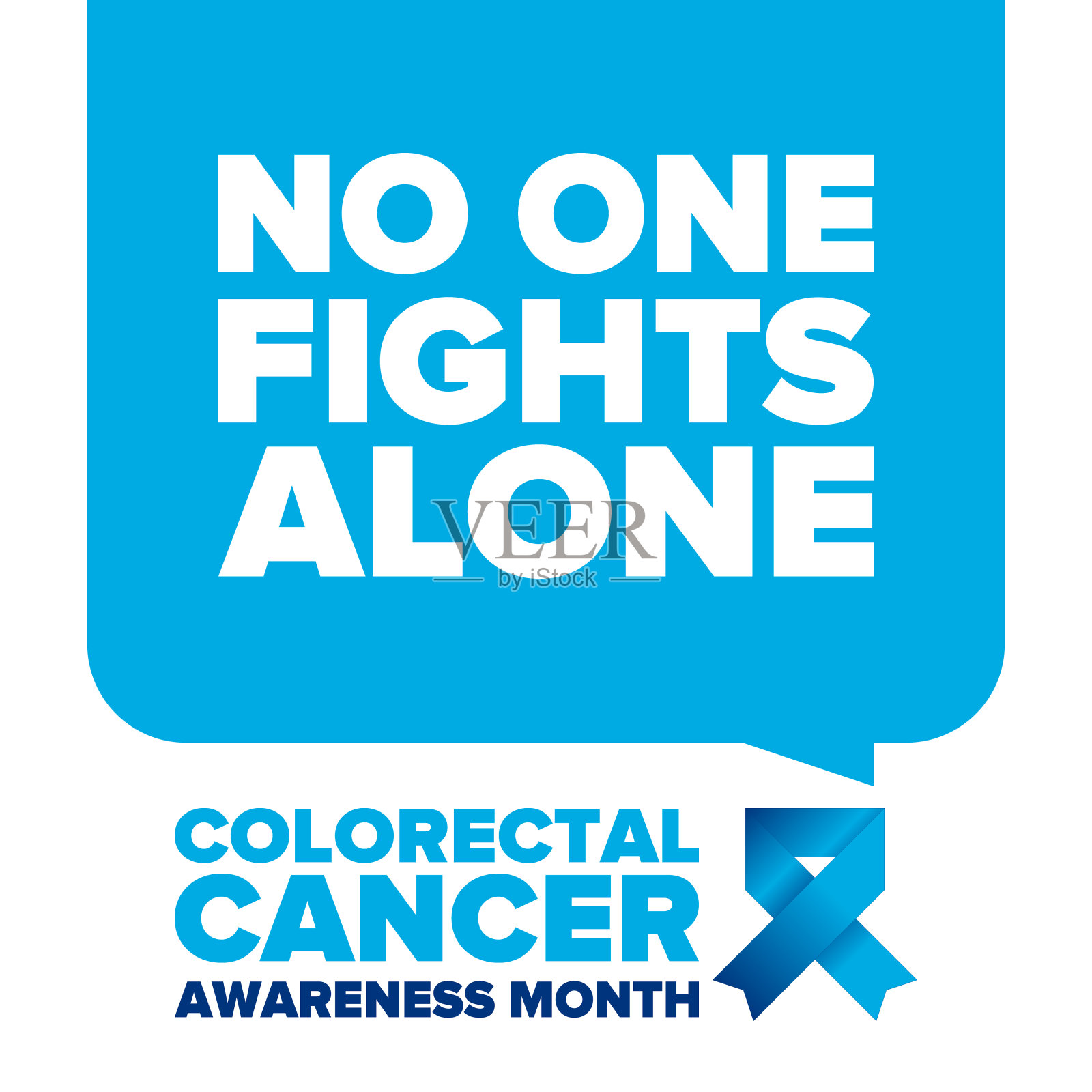 大肠癌宣传月。每年三月庆祝。控制和保护。预防活动。医疗保健理念。带蓝丝带的海报。横幅、背景。矢量图插画图片素材