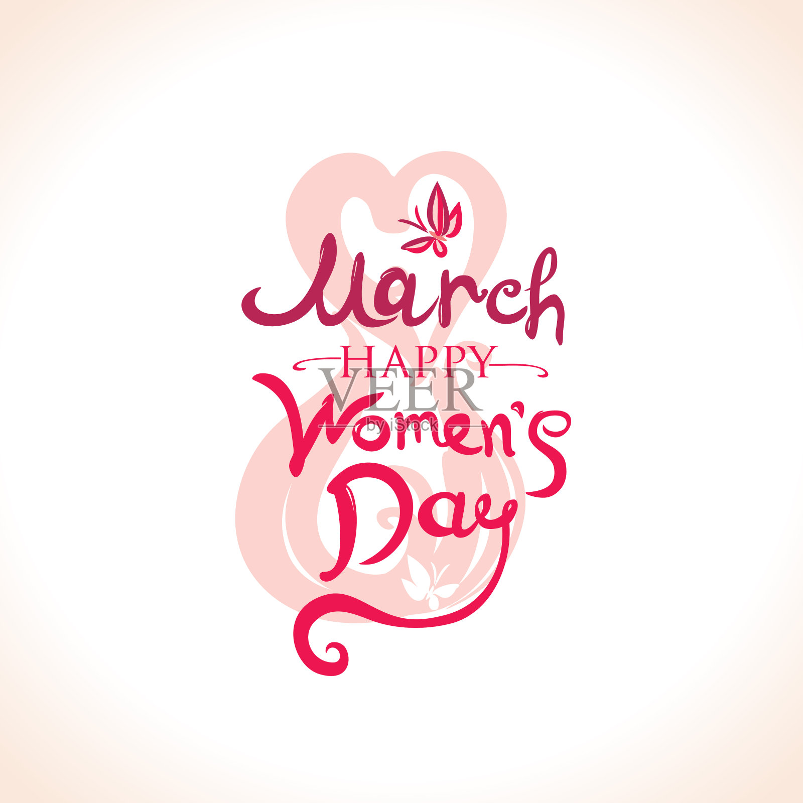 手写三八妇女节模板插画图片素材