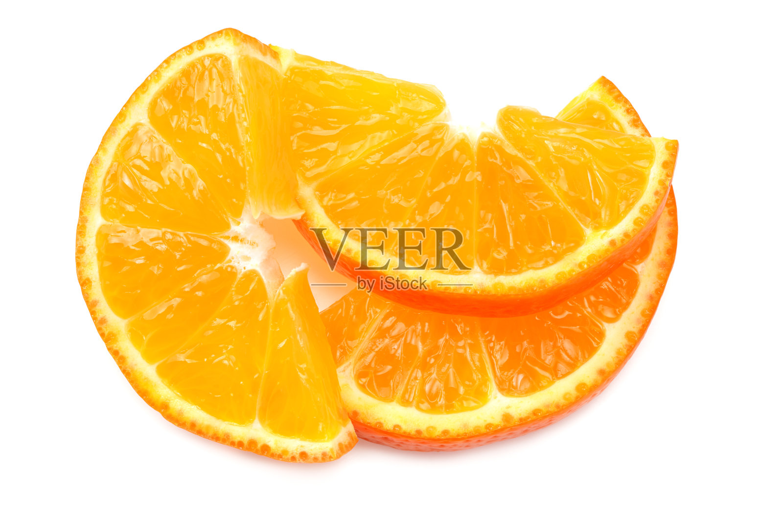 切片橙子孤立在白色背景俯视图照片摄影图片