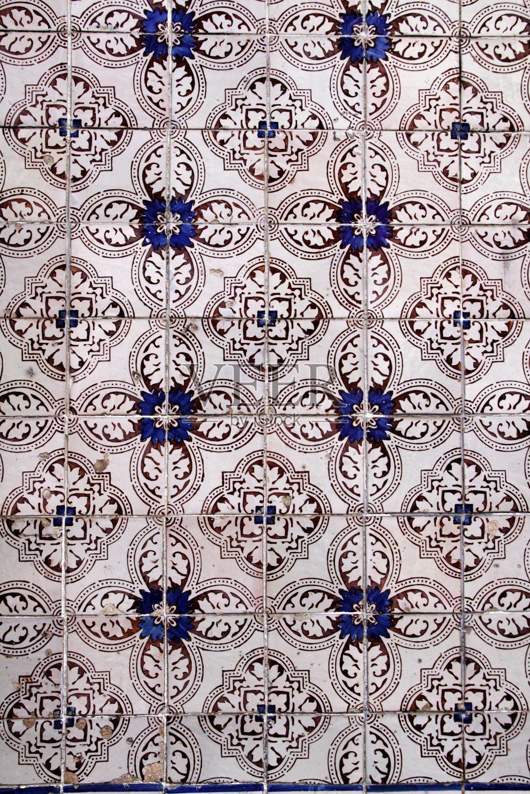 葡萄牙五颜六色的复古瓷砖照片摄影图片