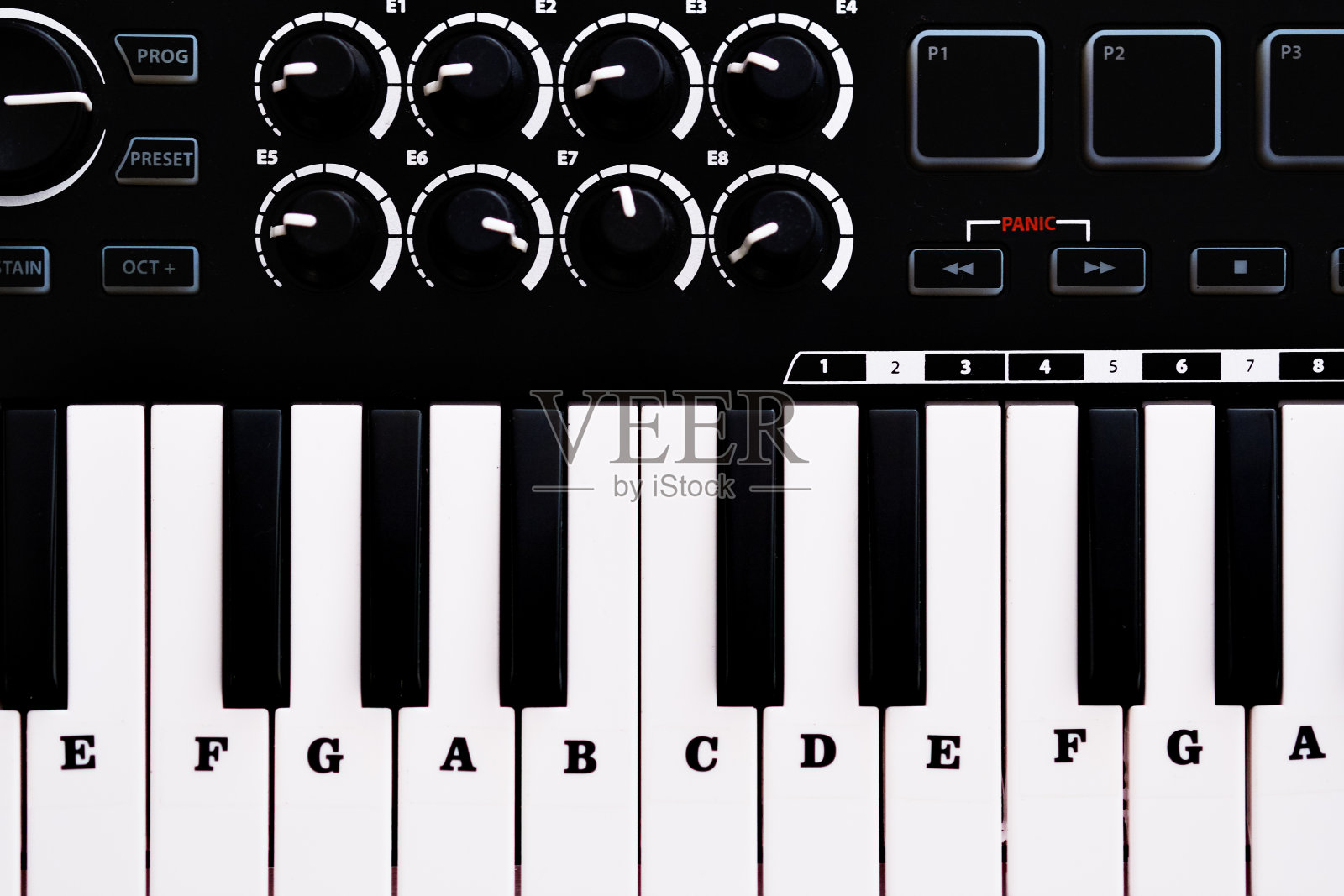 电子音乐键盘俯视特写照片摄影图片