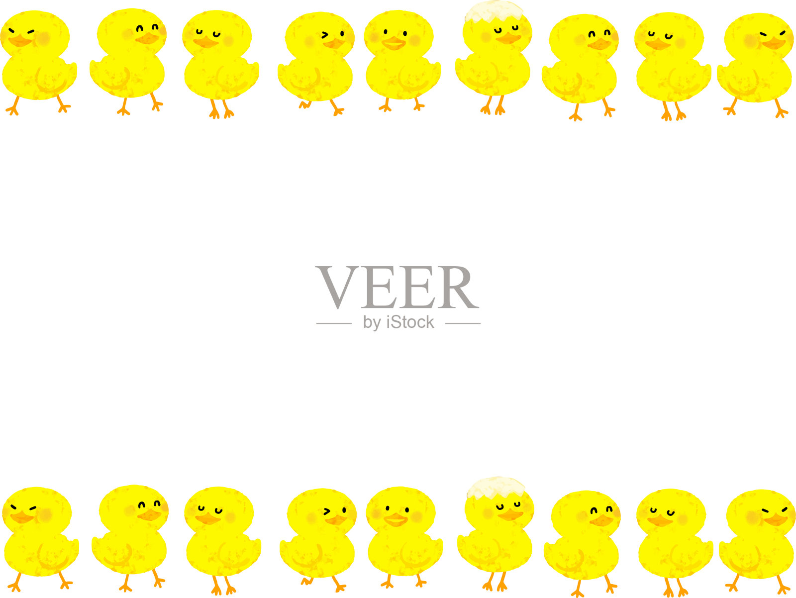 复活节小鸡框架设计元素图片