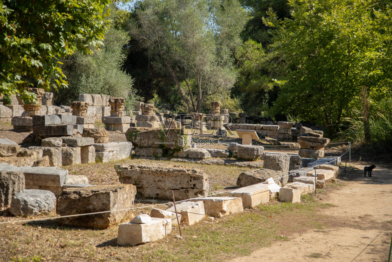 古奥林匹亚，伯罗奔尼撒，希腊照片摄影图片