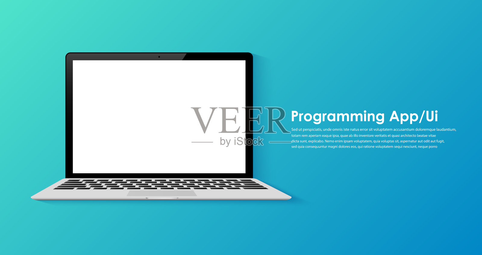 在笔记本电脑屏幕上编程和编码插画图片素材