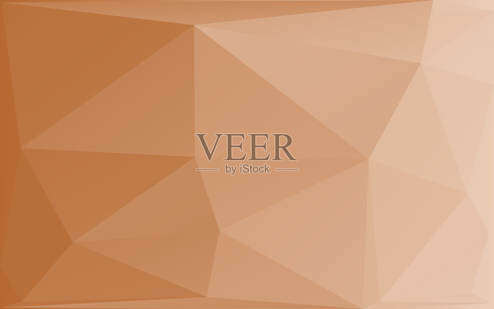 浅棕色低聚背景。大三角形图案，现代设计。插画图片素材