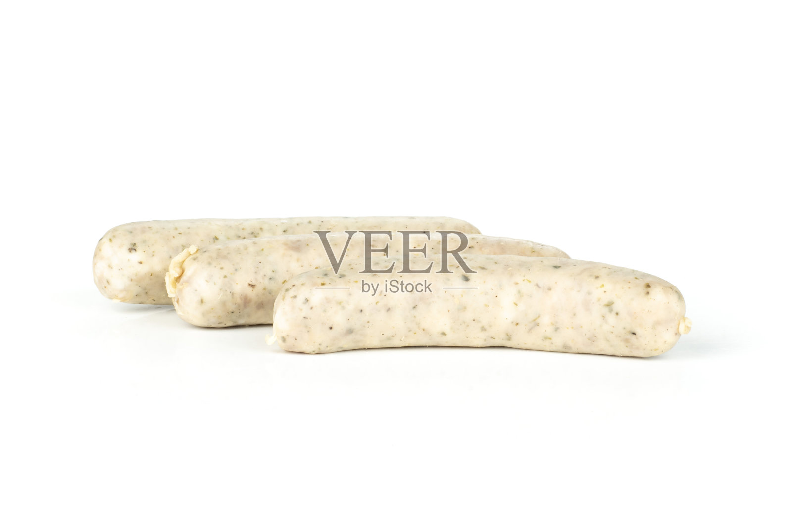 巴伐利亚白香肠孤立在白色照片摄影图片