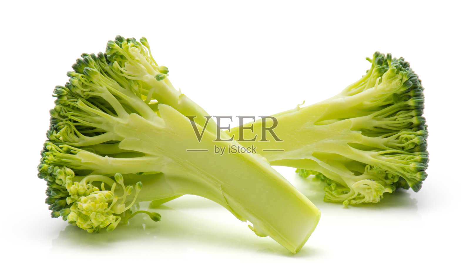 花椰菜分离于白色照片摄影图片