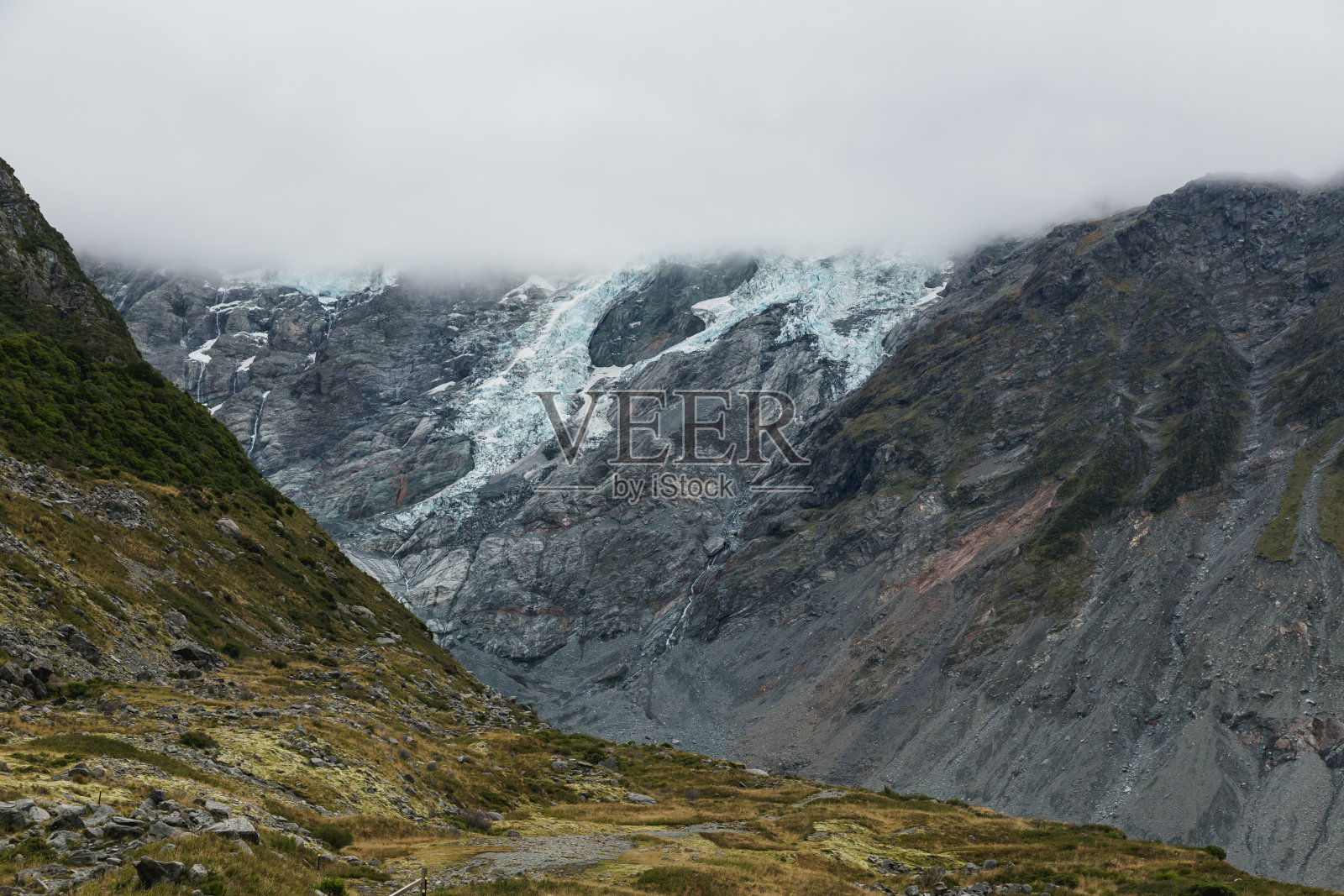 胡克湖，奥拉基/库克山国家公园，新西兰照片摄影图片